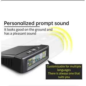 Solar Car TPMS Tire Pressure Monitoring System Automatic Safety Alarm System Tire Temperature Monitoring with 6 Sensors for Truck RV
