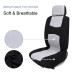 4pcs Car Seat Covers Full Set Fits Most Cars Trucks SUVs Grey
