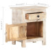 Bedside Cabinet 15.7"x11.8"x19.7" Rough Acacia Wood
