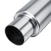 Chrome 2.5" Stainless Steel Car Resonator Polished Bent Muffler Exhaust Pipe