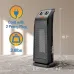 ECOWELL 18" Tower Heater for Indoor Use, 1500W Fast Heating Ceramic Electric Heater with Thermostat, 3 Modes, Tip-Over Protection, 60 Oscillating Portable Space Heater for Office Bedroom EHT180