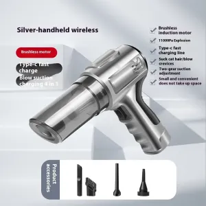 Cordless Vacuum Cleaner Brushless Motor Dual-Purpose Suction Blowing Pumping Inflation  Multi-Functional Cleaning Modes Car Home Vacuum Cleaner