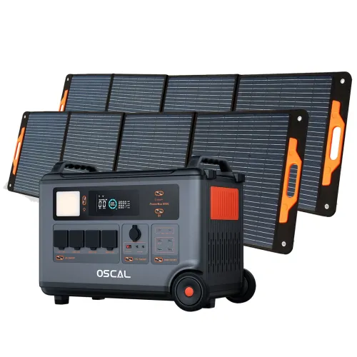 Blackview Oscal PowerMax6000 Rugged Power Station with PM200/PM400 Solar Panel Kit 3600Wh to 57600Wh LiFePO4 Battery Pack Power Bank with 14 Outlets 5 LED Light Modes Morse Code Roller Power Backup for Emergency Communication Camping House