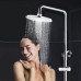 Rainfall Shower Head 3-Settings 8 Inch Large High Pressure Rain Shower Head ABS Polish Chrome Finish With Filter to Anti-clog Anti-leak