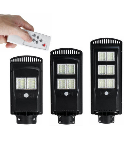 Solar Panel 192/384/576LED Wall Street Light Outdoor Garden Lamp wirh Remote Controller
