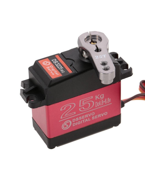 6pcs DSSERVO DS3225 25KG 180 Degree Metal Gear High Torque Waterproof Digital Servo For RC Airplane Robot Car