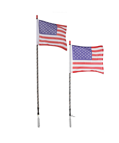 12V 3FT/4FT bluetooth LED Flagpole Light 6000 Colors 200 Modes APP Controll For UTV ATV Moto Accessories